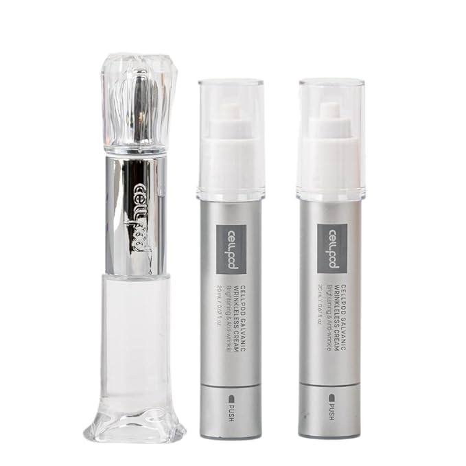 Wrinkleless Perfector & Galvanic Wrinkleless Cream - Galvanic Facial Vibration device with Eye Cream Cream 2 ea. (0.68 fl. oz. for each) - for Anti-Aging, Anti-Wrinkle, and Eye Brightening