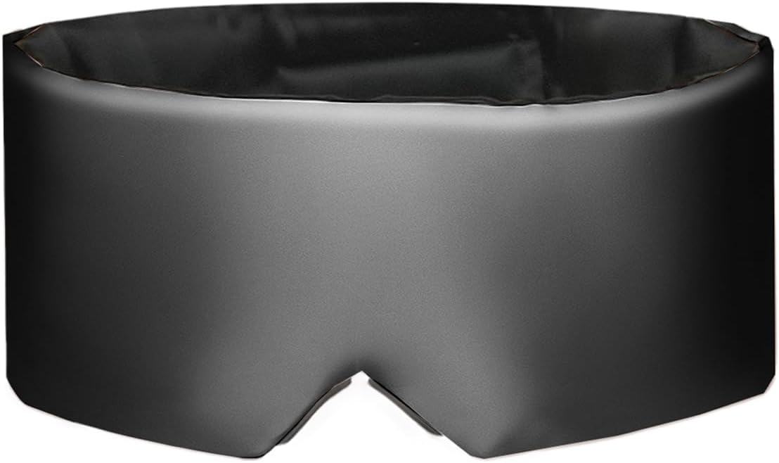 USlixury Silk Sleep Mask, 3D Contoured Sleeping Masks, Blackout Sleep Masks for Women with Nose Wing,100% Mulberry Silk, Face-Hugging Non-Slip SLEP Mask for Side Sleeper, 27.5x4.5'', Dark