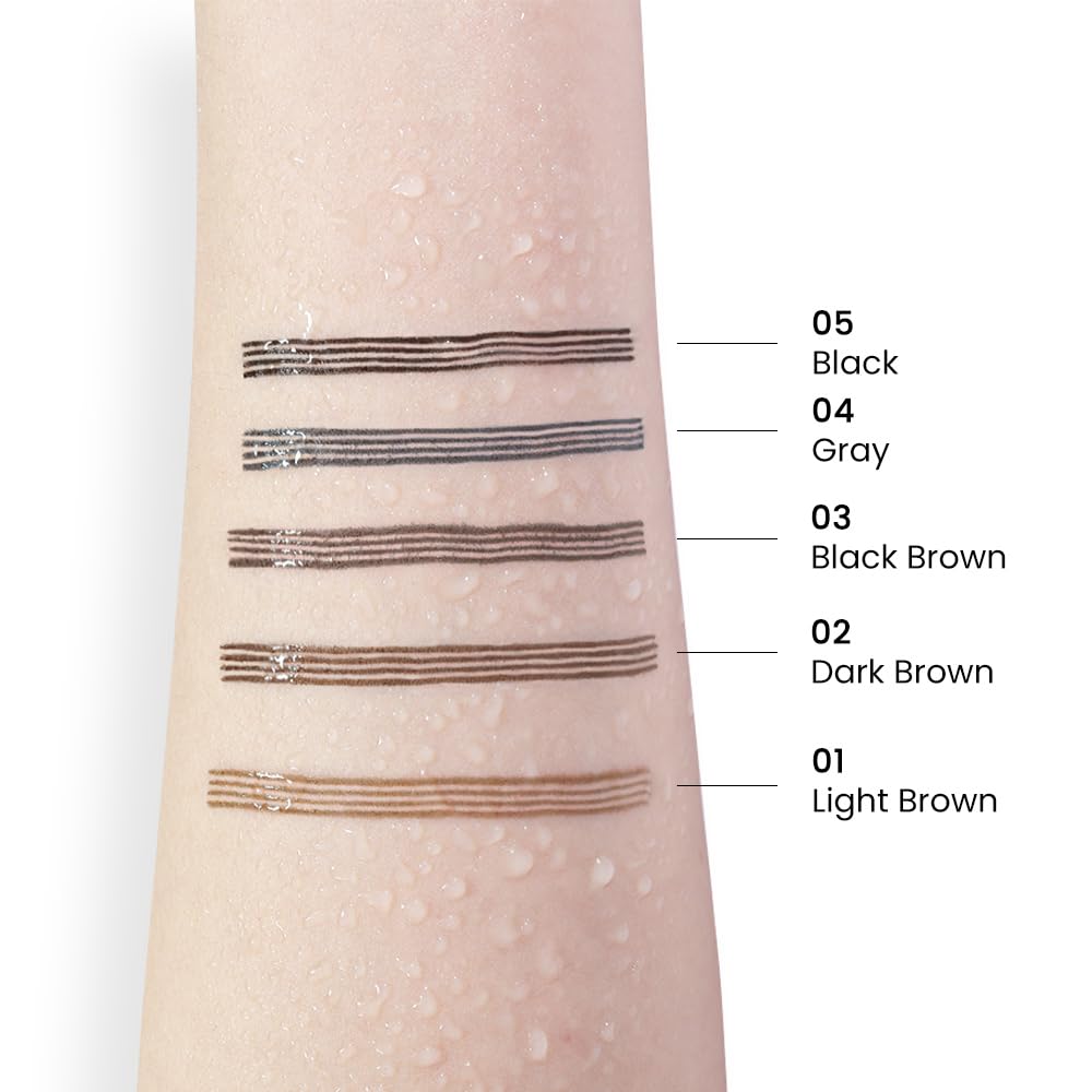 Eyebrow Ink Pencil by Brow Stylist -Micro 4 Point Brow Pen Lift & Snatch Eyebrow Pen Kits,Long-Lasting Waterproof Natural Eyebrow Hair (B-1Pc 04# Gray)