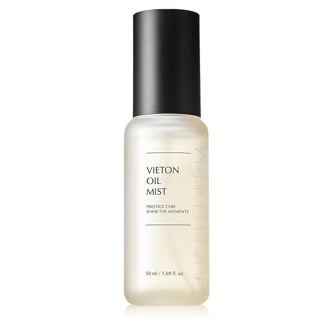 INCELLDERM Riman Vieton Oil Mist | 50ml | Bi-Phasic Hydration with Camellia Seed Oil & Seaberry Water | Korean Skincare Mist for Moisture, Balance & Radiance | Natural Facial Spritz Moisturizer