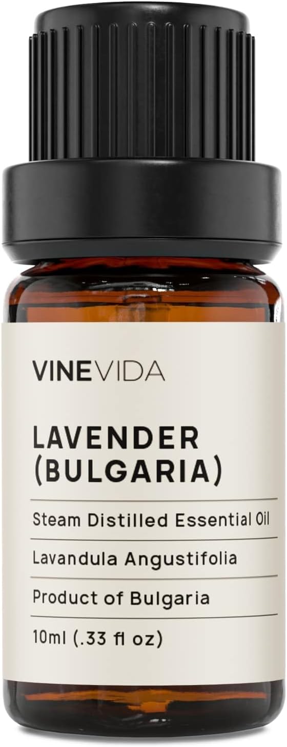 VINEVIDA Lavender Essential Oil - Undiluted, 10 mL - DIY Candle Scents, Safe for Skin