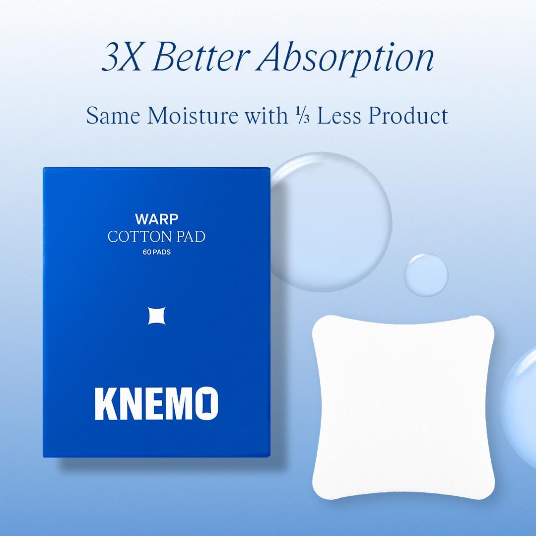 WARP Cotton Pads – 3-Layer Ultra-Absorbent Precision Toner Pads for Face, Cheek & Undereye, Custom Shaped for Wiping & Masking, Holds 18x Product Weight