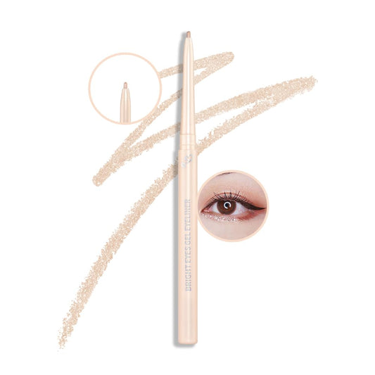 Kaely 1.5mm Skinny Gel Eyeliner Pencil,Shimmer Cat Eye Liner Makeup Pen,Cream Smooth Eyeliner Crayon,delineador de ojos contra el agua,Waterproof Long Lasting 16 Hour Wear,Vegan & Cruelty Free,06