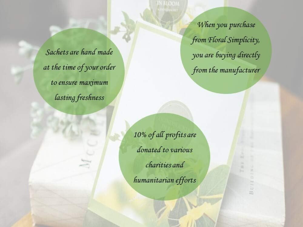 Floral Simplicity Winter Cheer Scented Sachets Pack of 3, Fall & Winter - Long-Lasting Scented Bags, Home Fragrance, Air Freshener & Deodorizer for Closet, Room, Drawer, or Cars, Made in USA