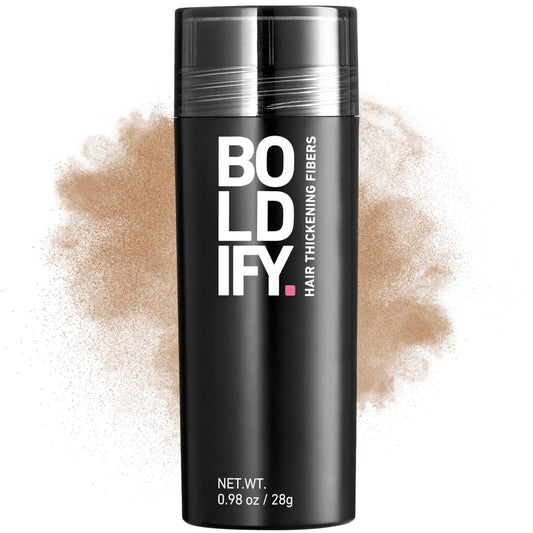 BOLDIFY Hair Fibers (28g) - Fill In Thinning and Fine Hair for an Instantly Fuller, Thicker Look - 14 Shades for Women & Men - Medium Blonde