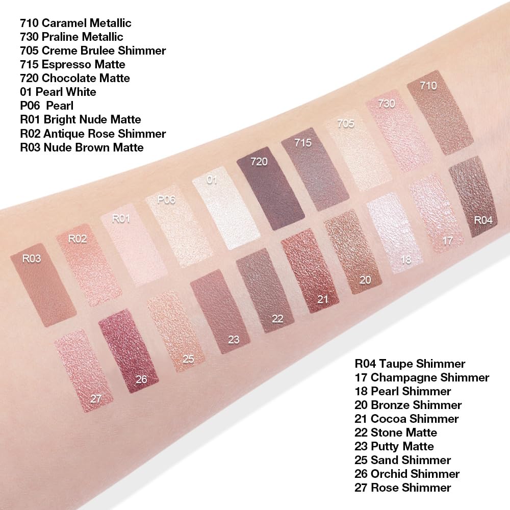 Kaely Single Cream Eyeshadow Pot, Creme Brulee Shimmer Eye Shadow for Older Women High Pigmented Waterproof, Natural Eyeshadow Palette Makeup Brightener, sombras en crema para ojos, Blendable, 705