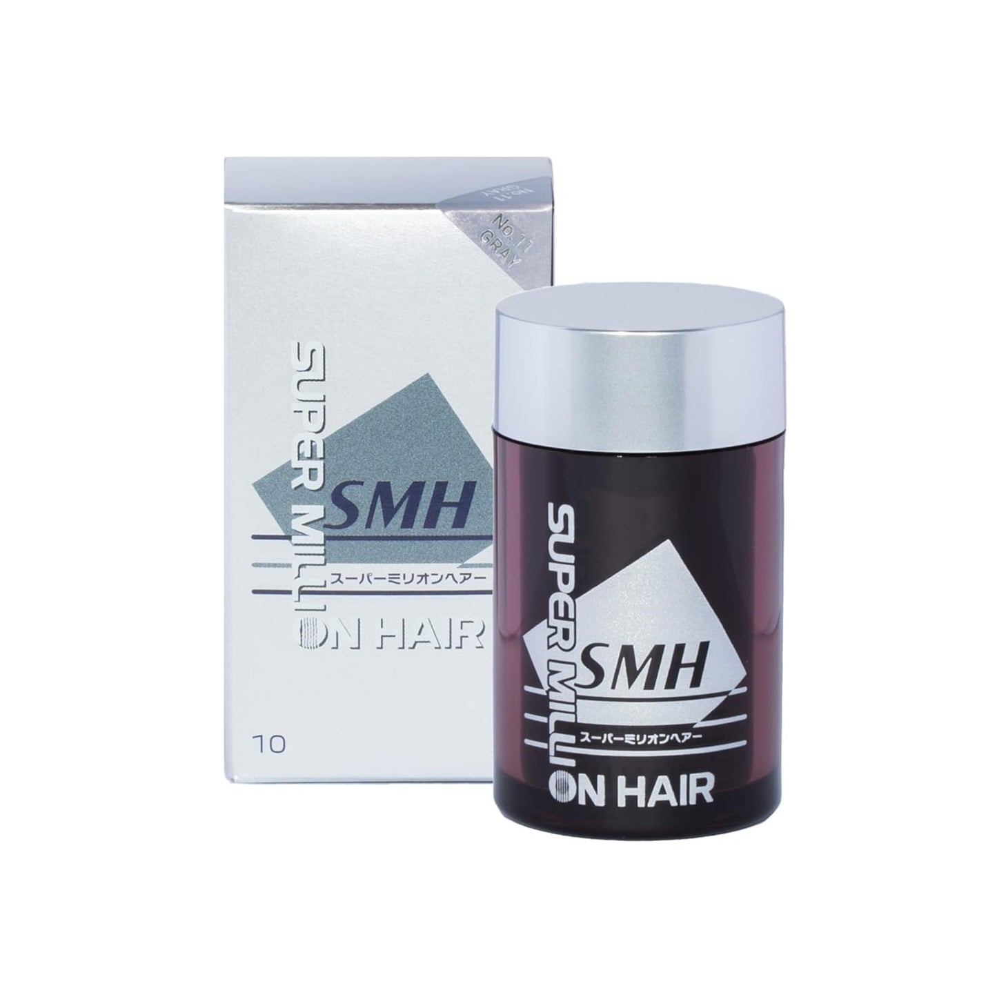 SMH Plant-Based Hair Fibers MADE IN JAPAN – Instantly Conceals Thinning Hair –Long-Lasting, Natural Look – Sweat, Water & Wind Resistant – For Men & Women (10g, Gray)