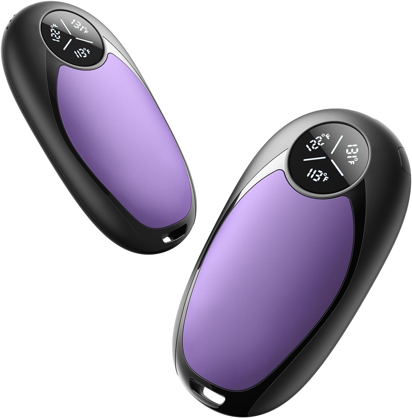 Hand Warmers Rechargeable 2 Pack Electric Hand Warmer Magnetic, Ultrathin Portable Handwarmers Gifts for Men Women Christmas Hiking Golf Hunting Accessories (Black)