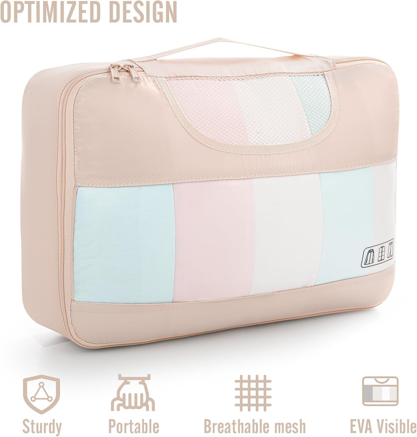 Veken 8 Set Packing Cubes for Travel, Birthday Gifts for Women Mom Her, Cruise Ship Essentials Accessories for Beach Vacation, Suitcase Organizer Bags for Luggage with Hanging Toiletry & Shoe Bag