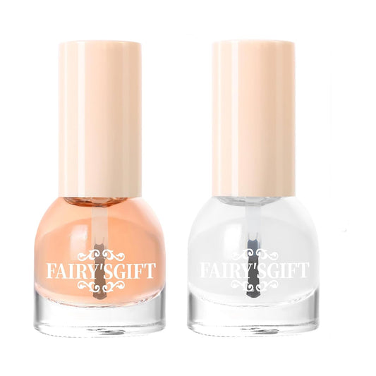 Major Dijit Base and Top Coat Nail Polish Set, 2Pcs No Wipe Shiny Top Coat for Fingernail Air Dry Clear Nail Polish Long Lasting Nail Protective DIY at Home (Base Coat Shiny Top Coat, 10 ML)