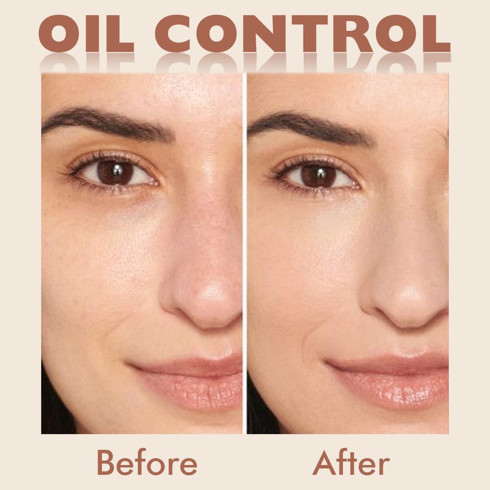 Oil Control Matte Perfection Face Powder Compact For Women, Matte Smooth Flawless Setting Powder Makeup, Polvo Compacto De Maquillaje, Waterproof Long Lasting, 0.35Oz (02 Natural Beige)