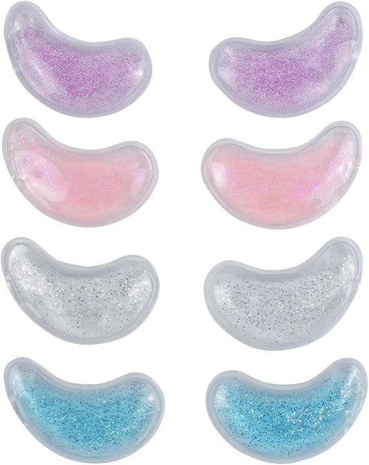 Reusable Hot & Cold Gel Eye Patches - 8PCS for Puffy Eyes, Dark Circles & Eye Bags, Cooling Sleep Mask & Soothing Compress