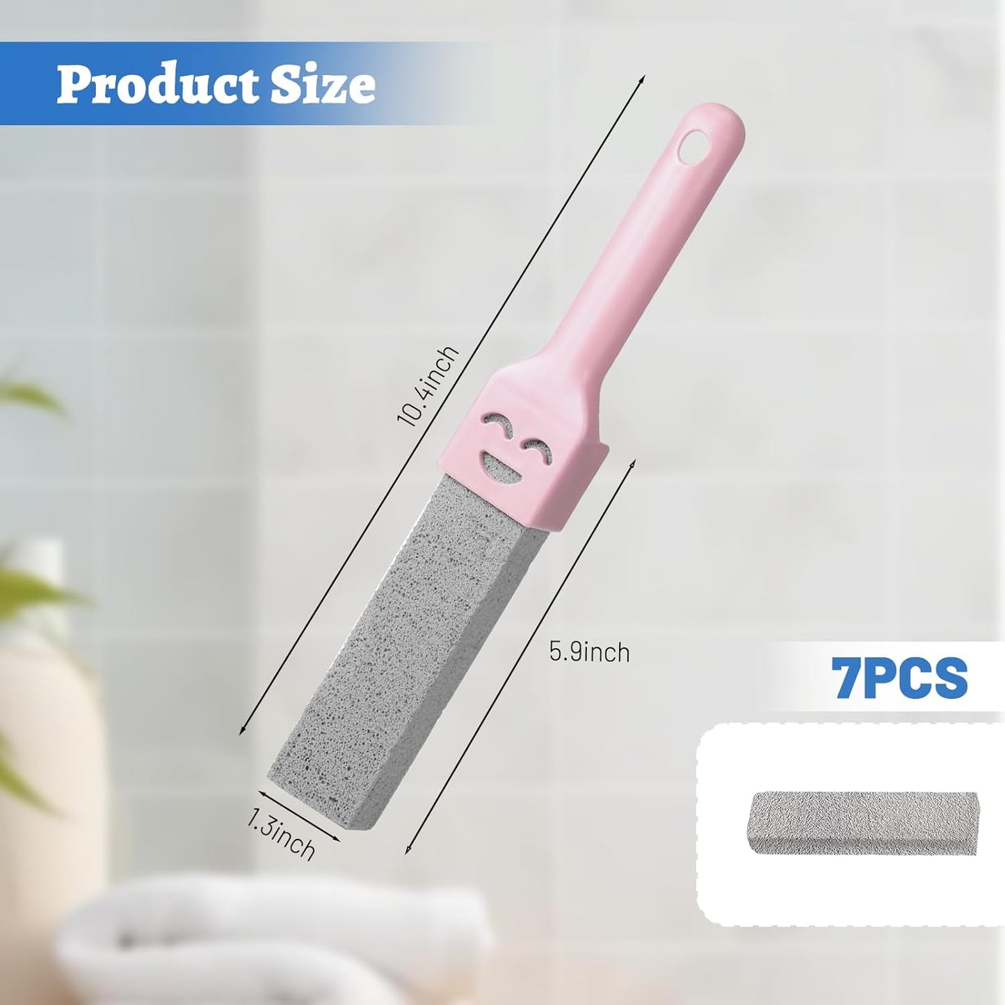 8 Pack Pumice Stone for Cleaning,Toilet Pumice Stone with Handle Stain Remover,Toilet Bowl Bathroom Pool Griddle Grill Stove Bathtubs Kitchen Sink Cleaners