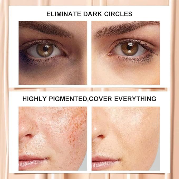Kaely 2Pcs Hydrating Concealer Wand,Full Coverage Liquid under Eye Concealer,Long Lasting Waterproof Primer Makeup for Dark Circles and Puffiness Trouble Spots Redness,Eye Ring corrector de ojeras 08