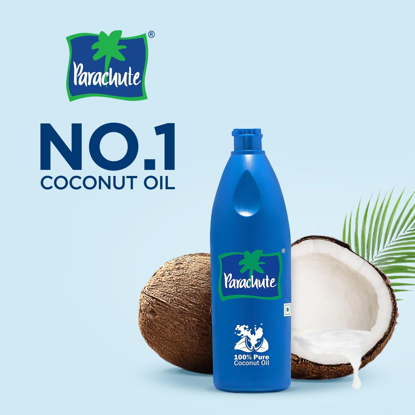 Parachute Coconut Oil| 100% Pure & Natural| Unrefined Coconut Oil| No Chemicals & Preservatives| Fresh Long Lasting Aroma| Untouched By Hands| 18.8 Fl oz | Pack of 2