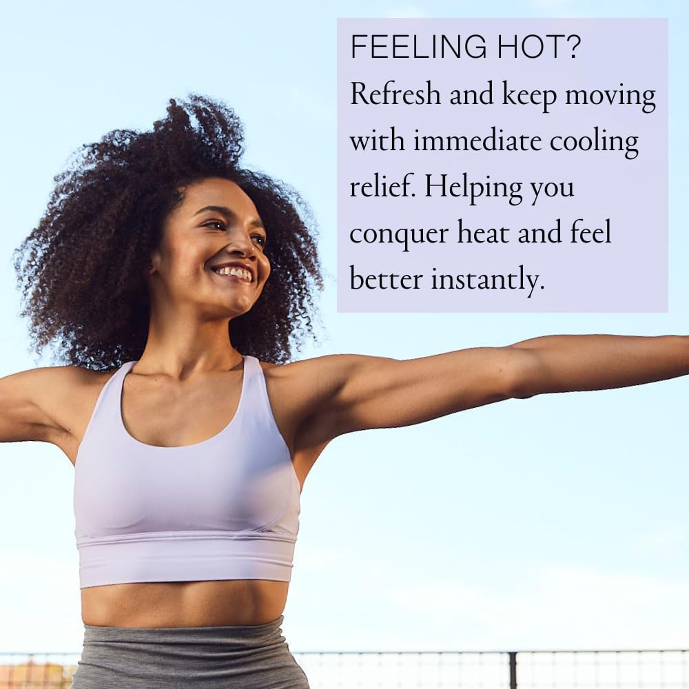 Cooling Body Spray with Menthol and Aromatherapy Lavender Vanilla Scent to help you Relax, 2.7 oz. | Anytime Immediate Heat Relief | TSA Approved | Gluten Free | Vegan | Paraben Free