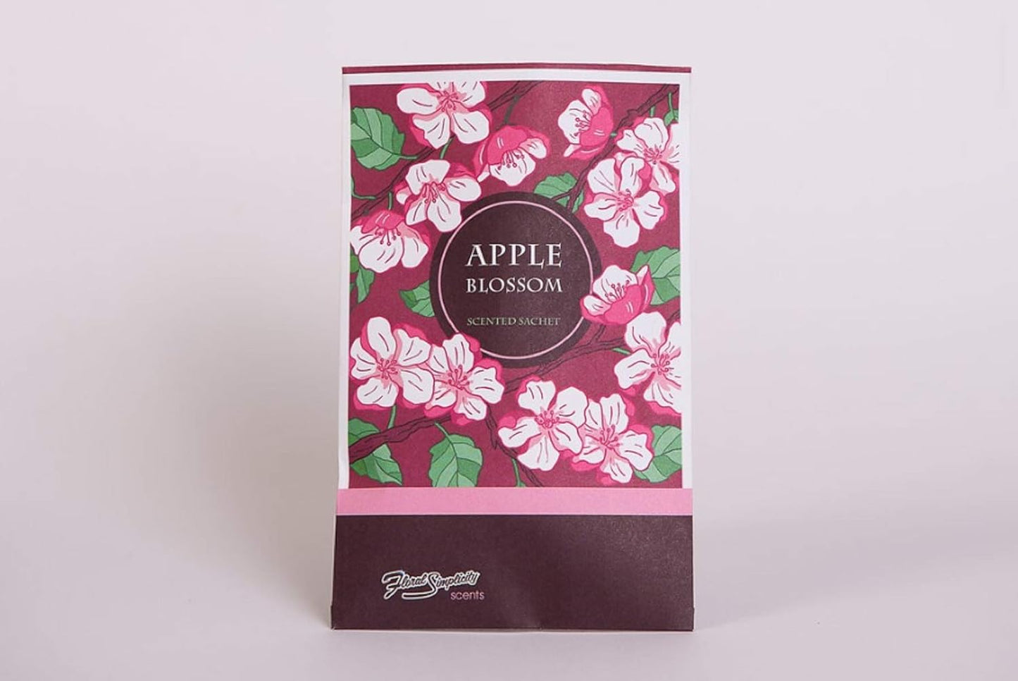 Floral Simplicity Apple Blossom Scented Sachets Pack of 6, Fall & Winter - Long-Lasting Scented Bags, Home Fragrance, Air Freshener & Deodorizer for Closet, Room, Drawer, or Cars, Made in The USA