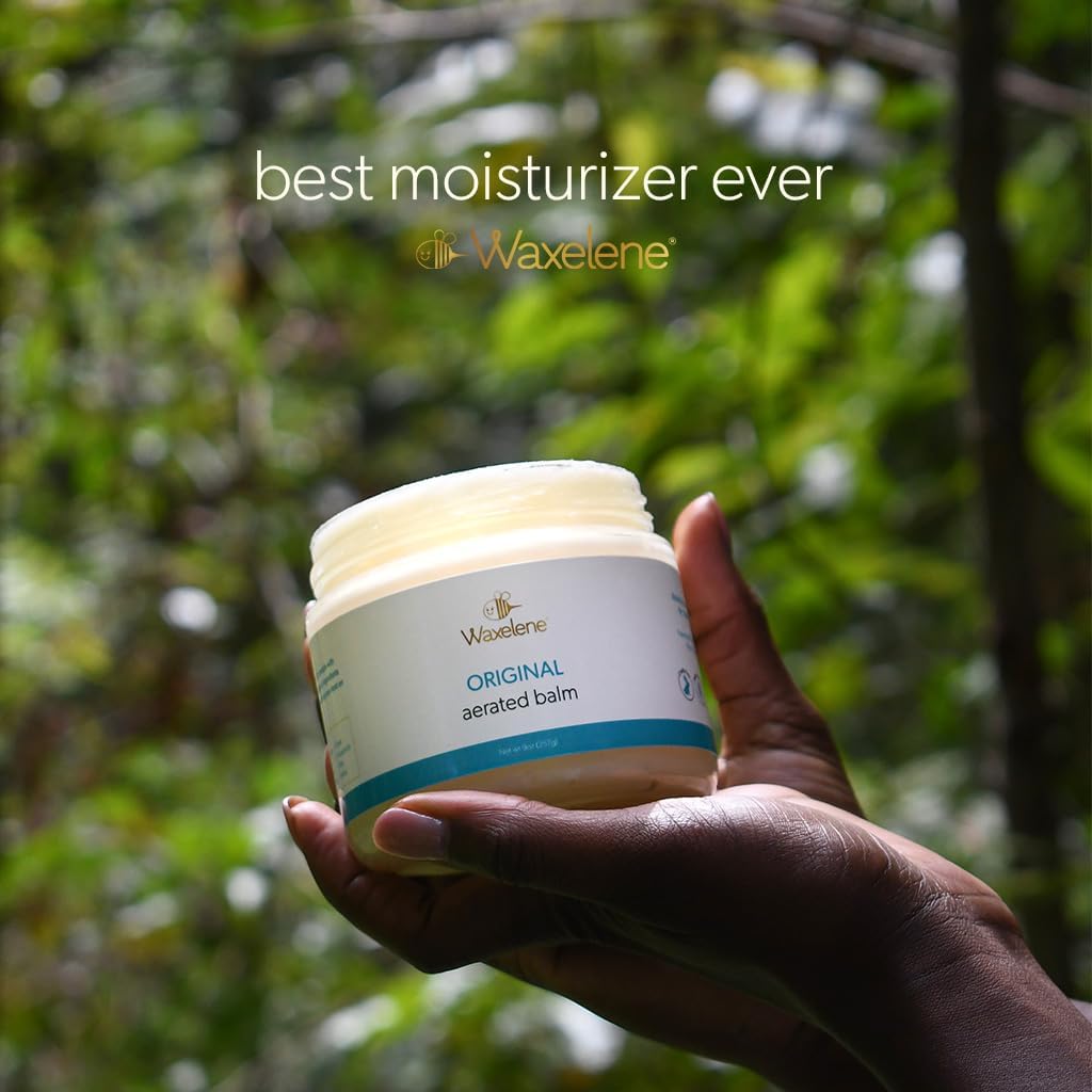 Waxelene Original Aerated Balm Large Jar, Organic Multipurpose Ointment the Petroleum Jelly Alternative Eczema Dry Sensitive Skin Face Moisturizer