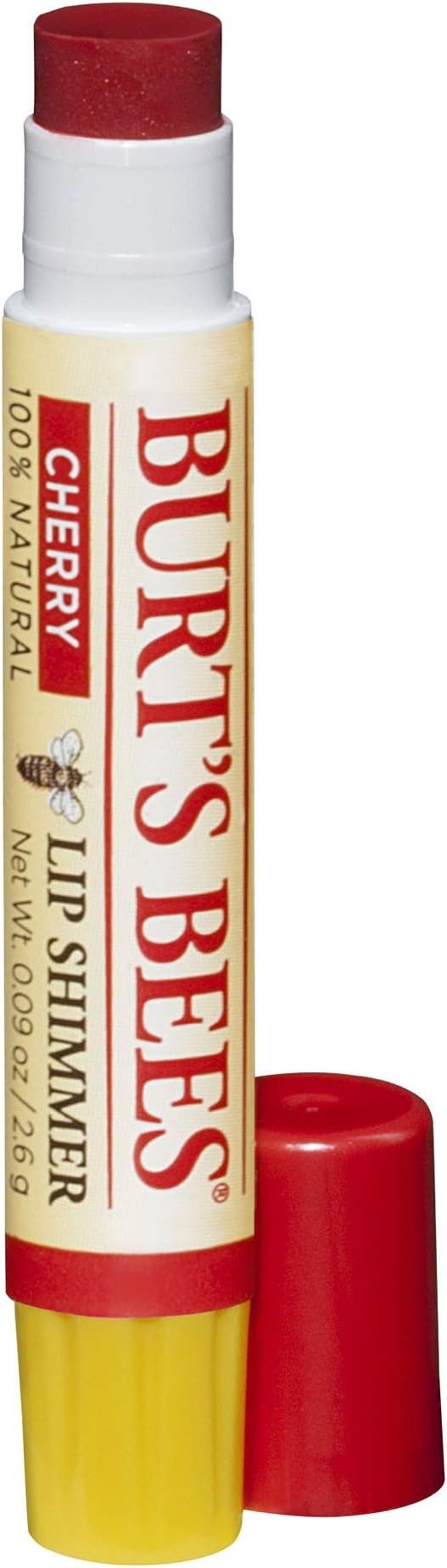 Burt's Bees Lip Shimmer, Cherry 0.09 Ounce (Pack of 4)