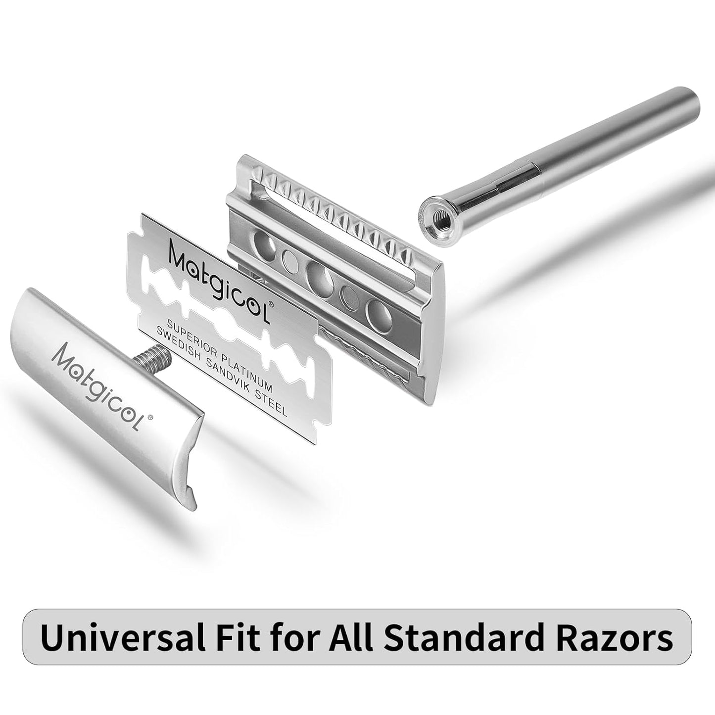 Double Edge Safety Razor Blades - 20 Count Premium Platinum Swedish Steel Blades for Men & Women’s Razors – Precision Shaving Blades for Smooth, Comfortable & Close Shaves