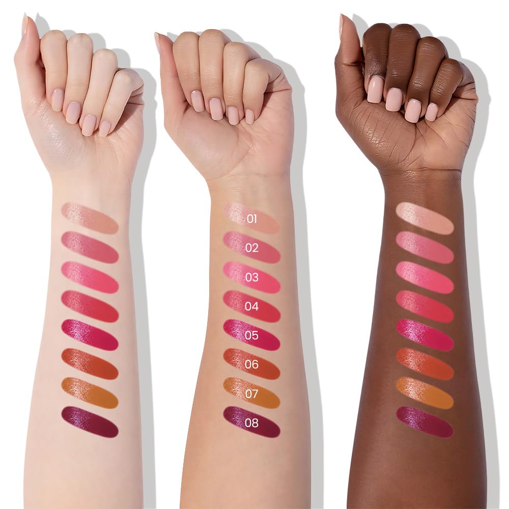 Honey Lipstick Tinted Lip Balm - Matte Tint Cream Lipsticks for All Skin Tones, Hydrating Lip Stain, Can be Buildable Blendable Nourishing Moisturizing Suitable for Women to Every Day Makeup 03