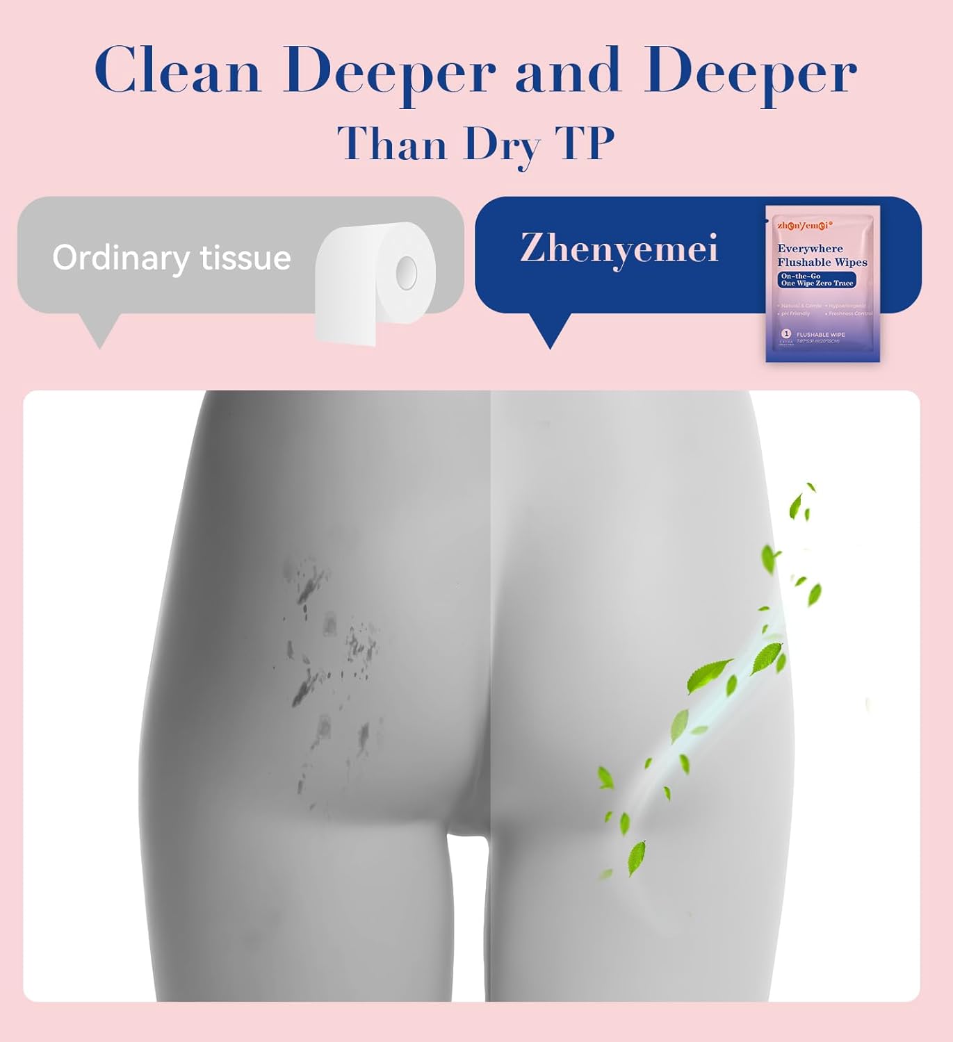 Thickened Flushable Wipes 30 Counts - ON-THE-GO Individually Wrapped for Women Men I Wet Wipes for Butt Travel Toilet Bathroom Thicker & Big for Adult Oranea Dulca & Aloe - Septic Sewer Safe