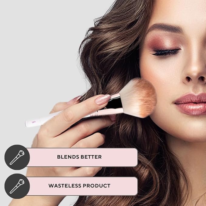 Professional Makeup Brush 11 Piece Set, Premium Synthetic Vegan Brushes Kit for Blending Powder, Foundation, Concealer, Blush & Eye Shadow, Cruelty-Free