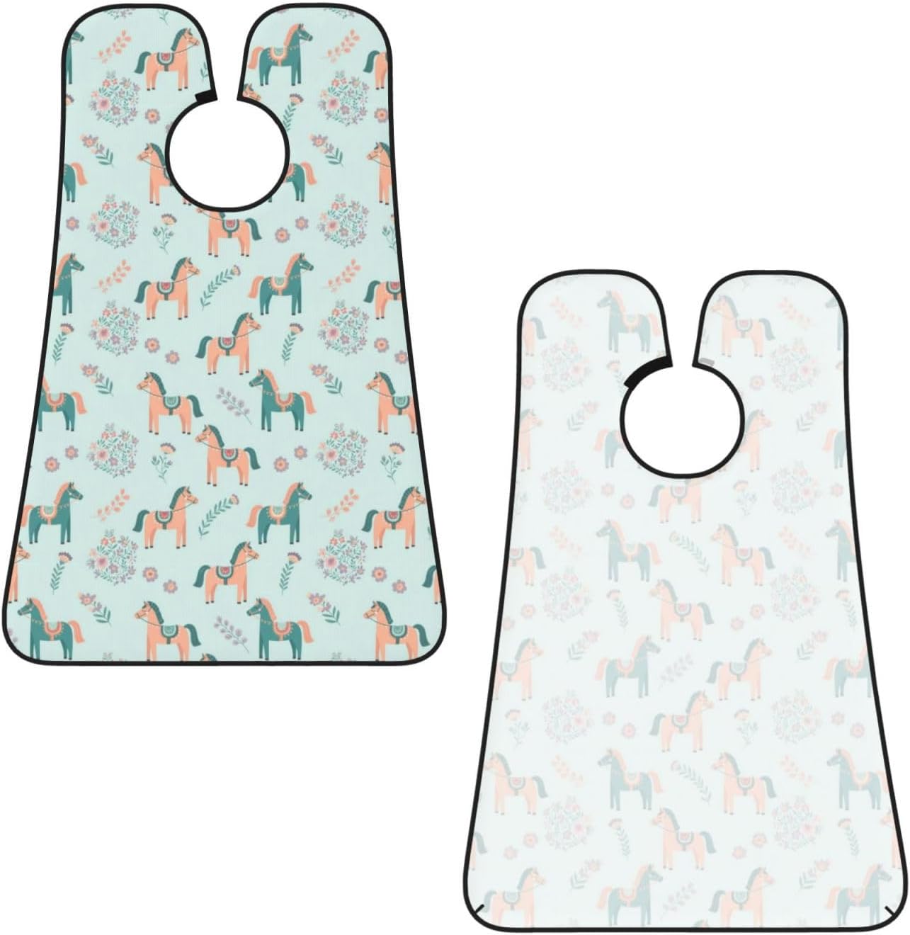 Beard Trimming Hair Catcher, Flowers Floral Horse Couple Art Shave Bib, Non-Stick Bib Apron Waterproof, Shaving Tool for Men for Husband Father’s Day