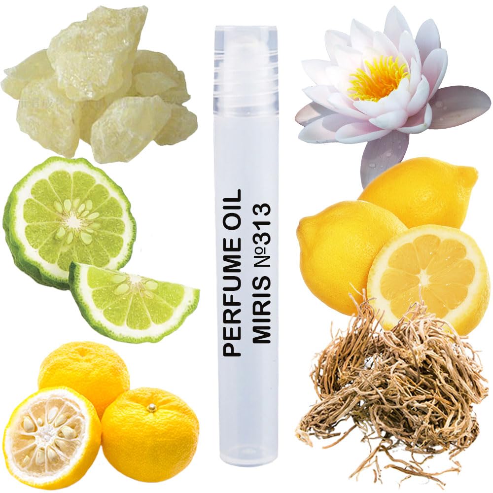 MIRIS Perfume Oil No. 313, Inspired by L'Eau d'Isey Pour Homme, Long-Lasting Men Roll-On, Rollerball 0.34 Fl Oz / 10 ml