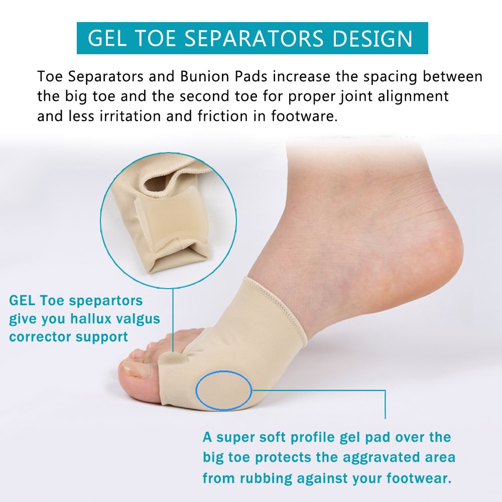 Flyen Bunion Corrector for Women and Men Bunion Pain Relief Protector Sleeves Kit - Relief Pain in Hallux Valgus, Big Toe Spacer Separators Brace Straighteners Splint 1