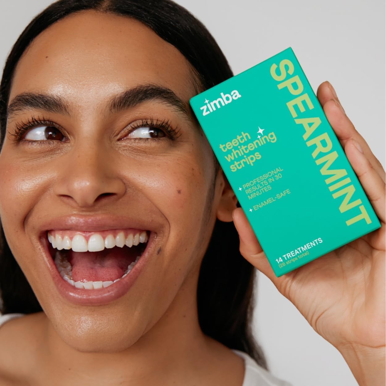 Zimba Teeth Whitening Strips 3-Pack Bundle (Mint, Spearmint, Strawberry) | Vegan Whitening Strip Enamel Safe Teeth Whitening Hydrogen Peroxide Teeth Whitener for Coffee, Wine, Tobacco & Other Stains