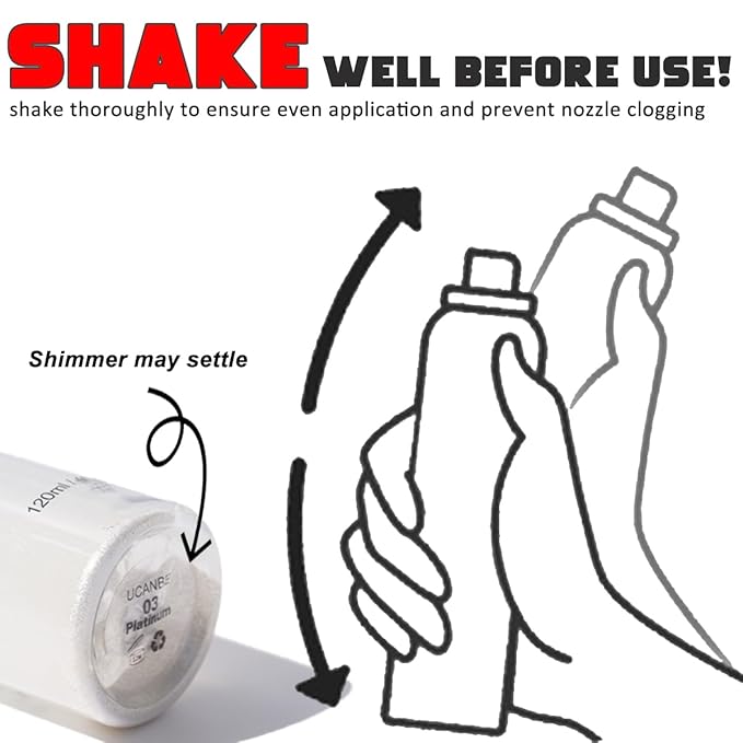 UCANBE Shimmer Dewy Setting Spray – Glowing + Makeup Setting Spray 2 in 1 Lightweight Formula for a Radiant Glow,Long-Lasting Face Mist for Face Body, 4 Fl Oz #Silver