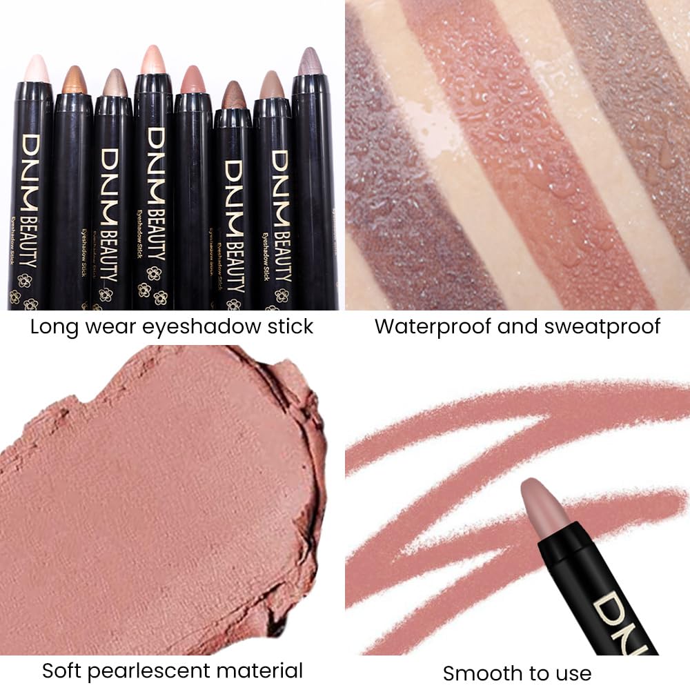 evpct Putty Matte Cream Eye Shadow Brightener Sticks Set for Eyes, Putty Matte Pencil Eye shadow Applicator Stick Pen Palette Makeup Waterproof sombras en crema para ojos 23#