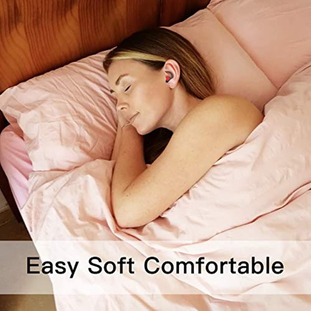 WUTAN Ear Plugs for Sleeping Noise Cancelling 14-38dB, Comfortable Soft Reusable Silicone Ear Plugs Noise Reduction Earplugs for Sleep Snoring Concert Work Travel