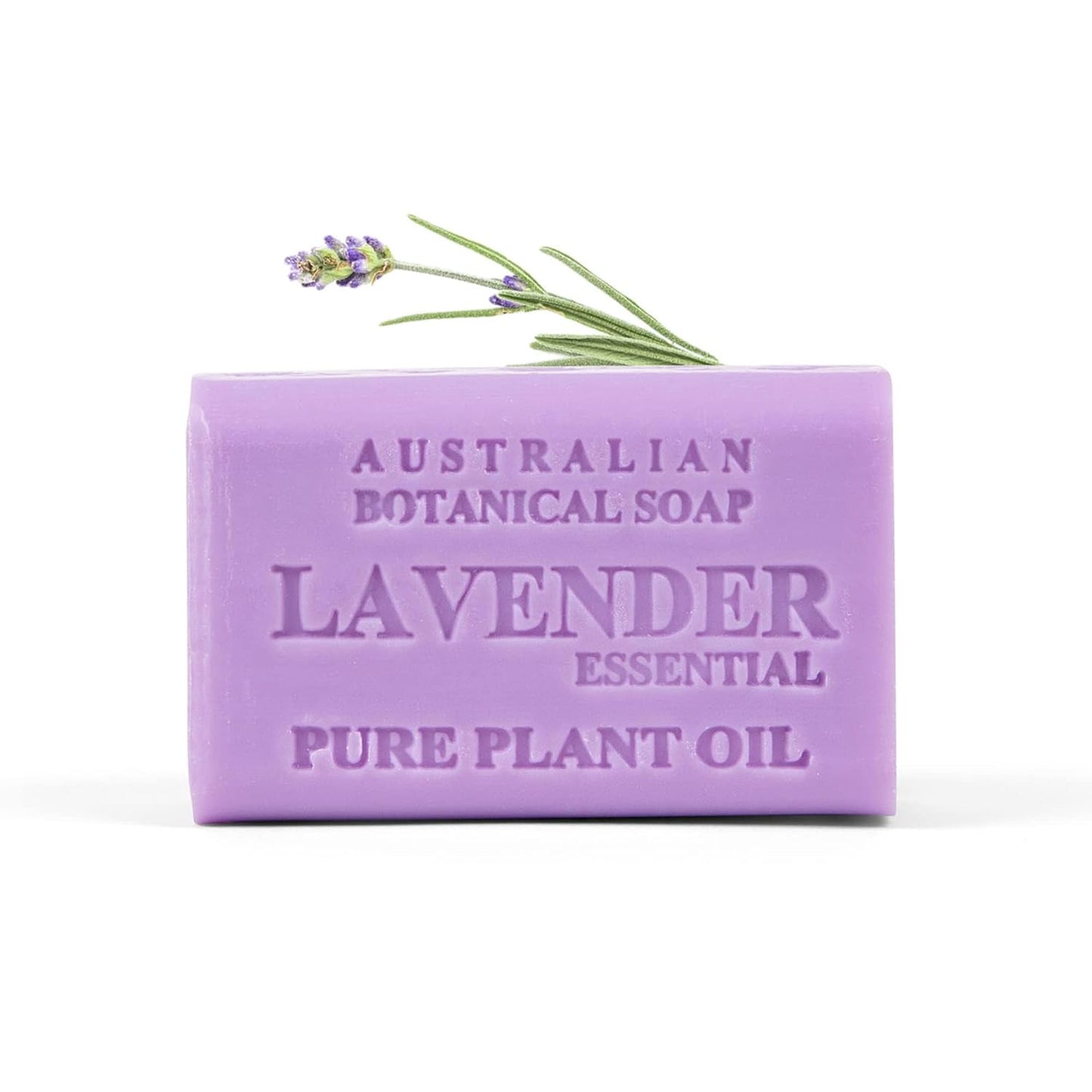 Australian Botanical Soap Lavender with Essential Oil 6.6 oz Triple Milled Luxury Soap Bar Enriched with Shea Butter, Pack of 1