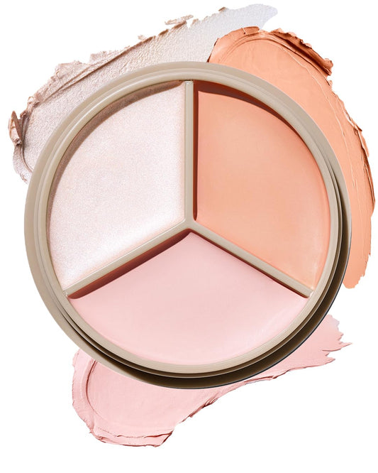 THESAEM Cover Perfection Triple Pot Concealer 05 Dark Up Beige - for Fair to Light Skin Tone - Dark Circle Corrector, Brightener, Shimmer Highlighter - Radiant Glow Skin for Flawless Finish