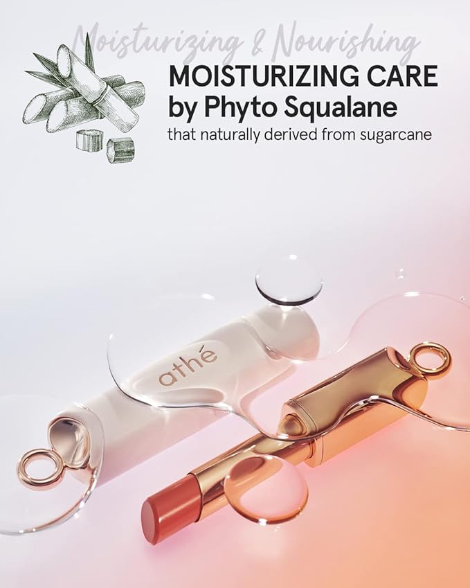 ATHÉ Authentic Lip Balm 10 JOYFUL (Tinted), Lightweight Wear & Plumping Lips without Stickiness, Moisturizing & Nourishing Plant-Based Vegan Chapstick for Dry, Petrolatum Free, Cruelty-Free