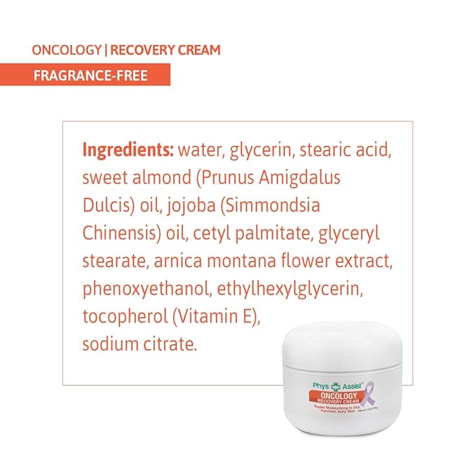PhysAssist - Comfort kit for Chemo & Radio Patient The Gift of Love, Faith & Support. 2-1.5 oz face and body cream plus lip balm & roll-on