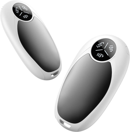 Hand Warmers Rechargeable 2 Pack Electric Hand Warmer Magnetic, Ultrathin Portable Handwarmers Gifts for Men Women Christmas Hiking Golf Hunting Accessories (Black)