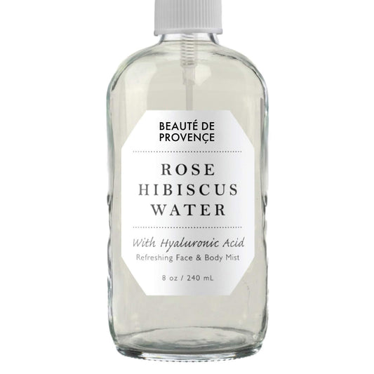 Rose Water Spray for Face & Body Refreshment with Moisturizing Hyaluronic Acid and Hibiscus water | Instant Hydration, Cooling, Calming & Conditioning (8 FL OZ)