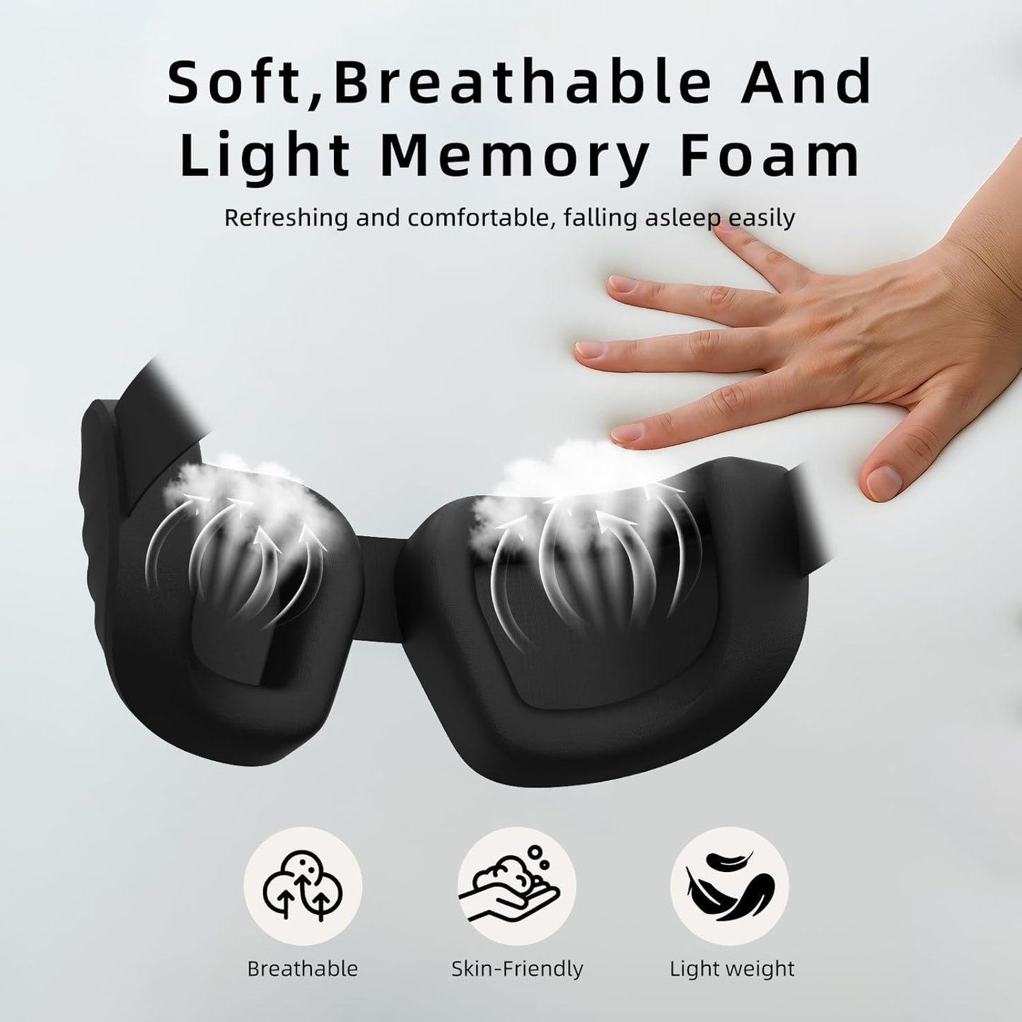 Sleep Mask for Side Sleeper Women Men, Eye Mask for Sleeping Light Blocking, Zero Eye Pressure 3D Sleeping, Pink