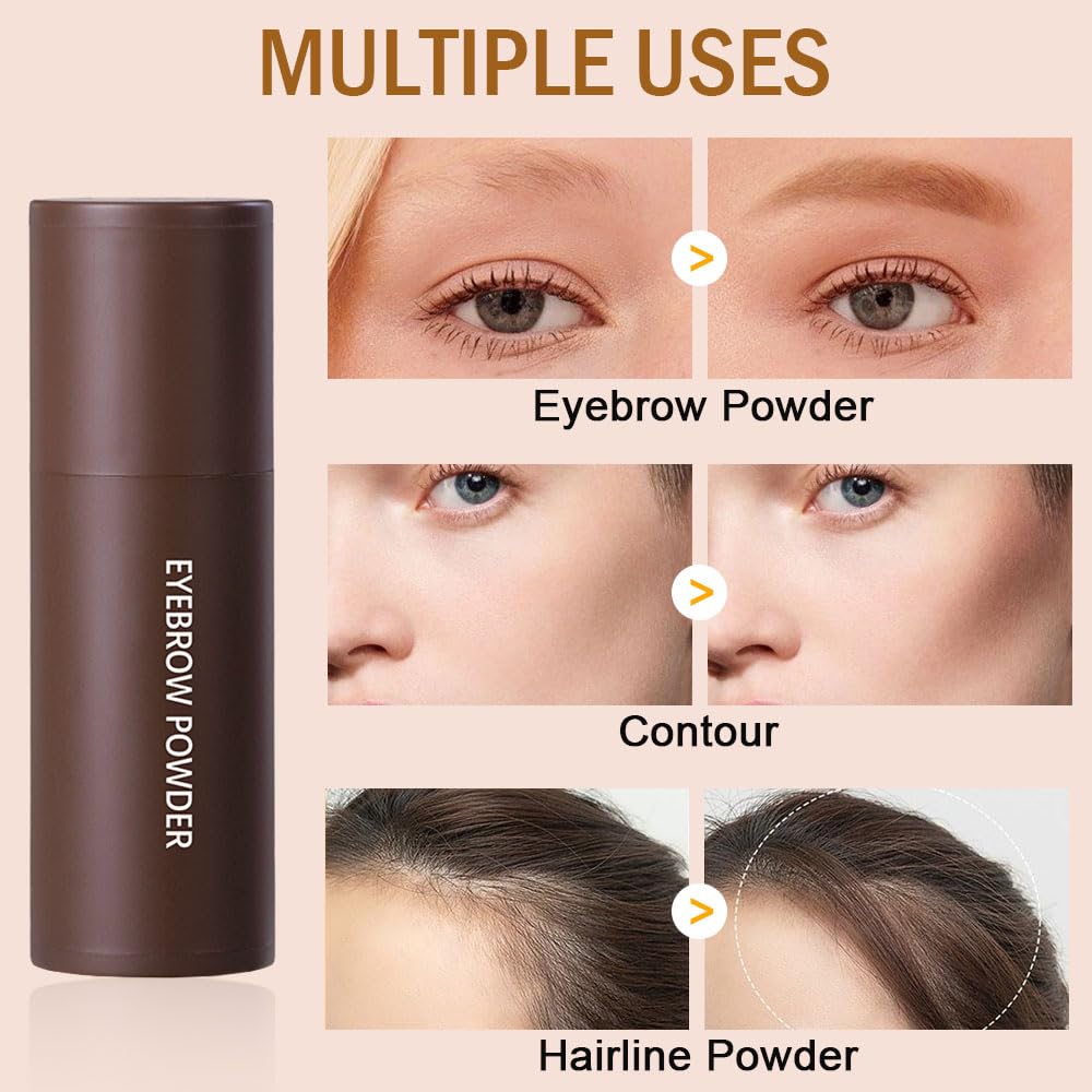 Eyebrow Stamp Stencil Set, Eyebrow Stencils Shaping Kit, Long-Lasting Eyebrow Pomade for Women Girl, Cruelty-Free plantillas para la cejas (brown)