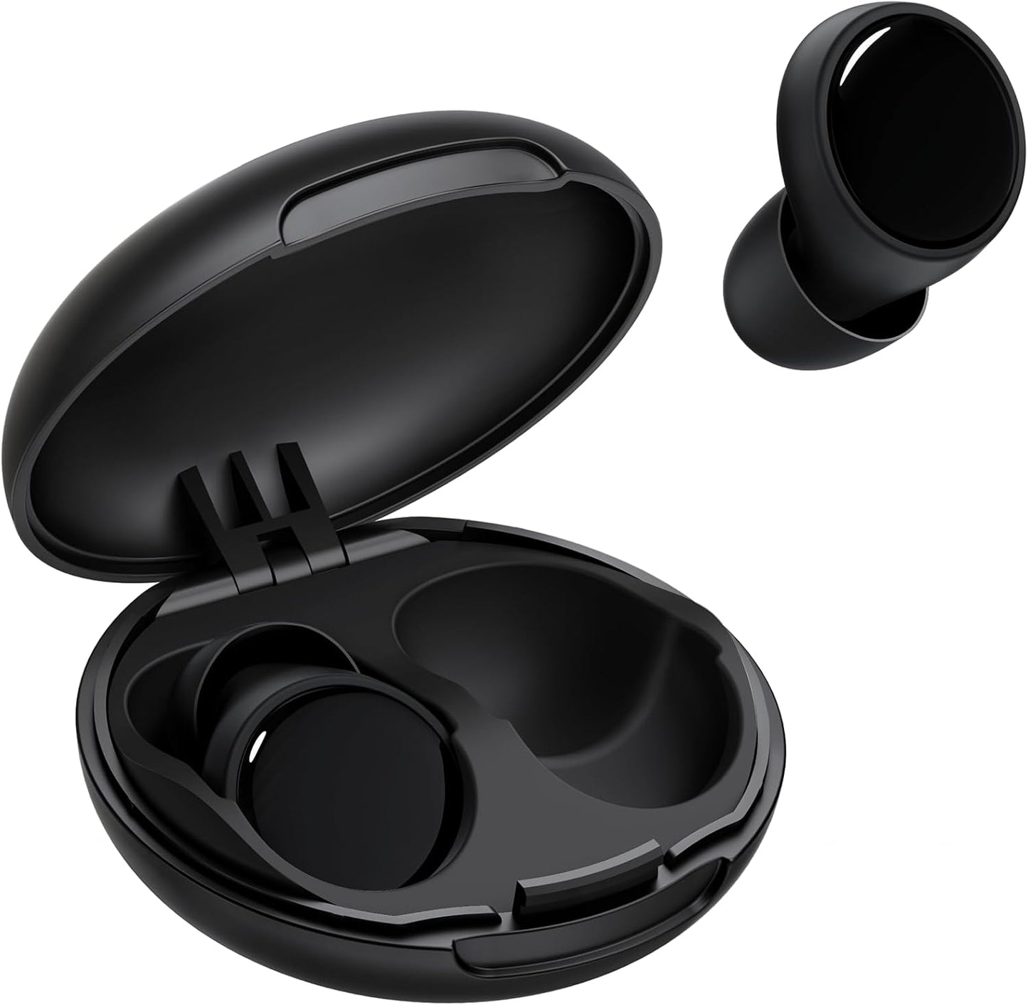 Ear Plugs for Sleeping 45dB Noise Cancelling Ear Plugs for Concerts, Focus, Travel, Work Silicone Hearing Protection Earplugs with 8 Tips (XS-L) Reusable Noise Reduction Ear Plug for Snoring Black