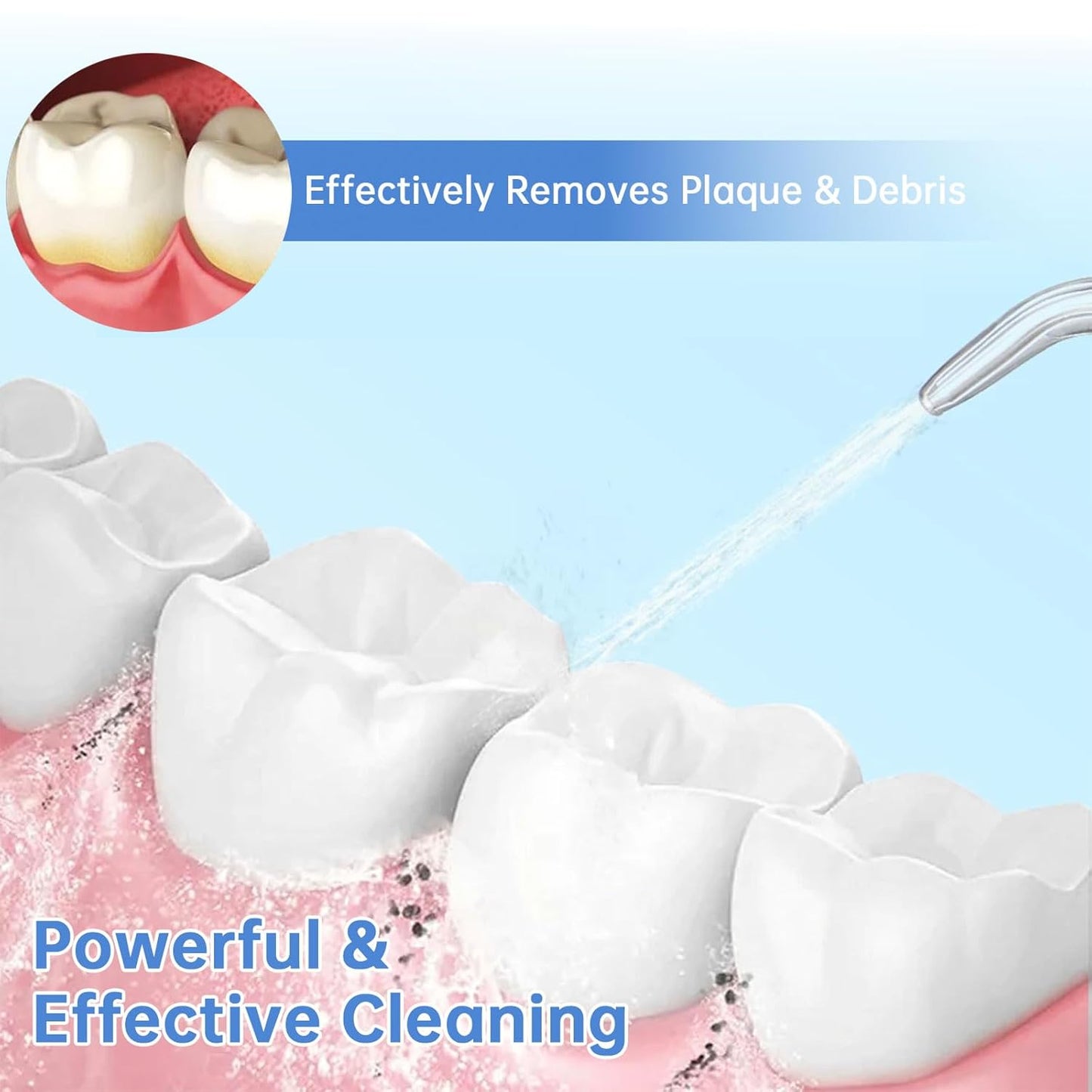 3 Pack Replacement Tips Compatible with BURST Electric Water Flosser, Water Flosser Replacement Heads for Burst Replacement Parts