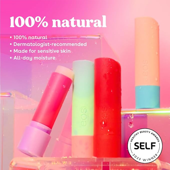 eos 100% Natural Lip Balm- Pineapple Passionfruit, All-Day Moisture, Made for Sensitive Skin, Lip Care Products, 0.25 oz