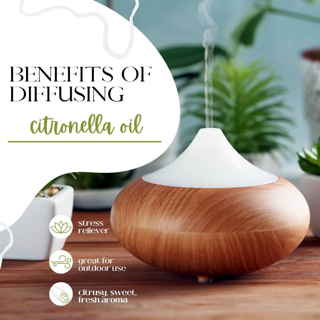 2 Bottles - 16 fl oz Citronella Essential Oil (100% Pure & Uncut), Aluminum Bottle - GreenHealth