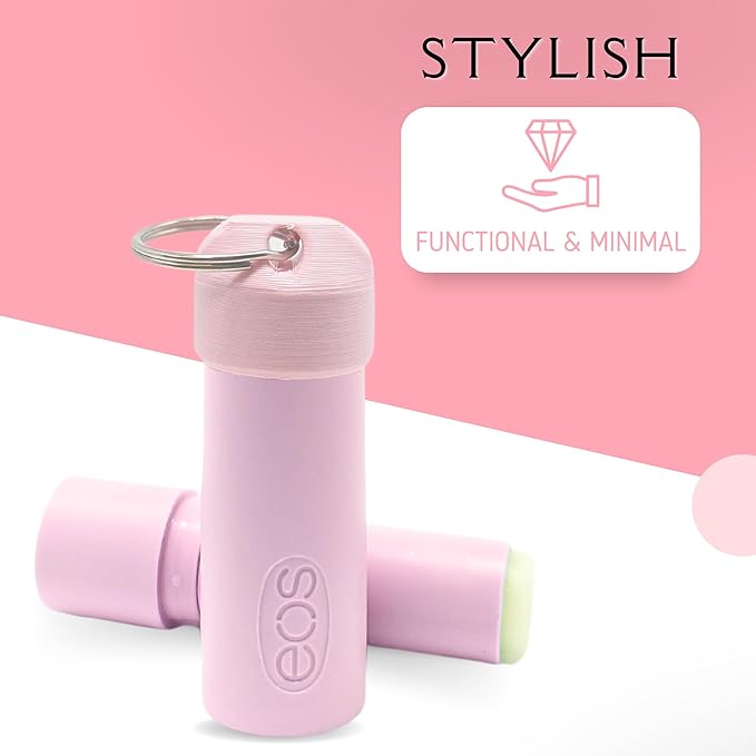 Keychain Holder EOS Lip Balm Stick (Keychain Only) - Travel Size Lip Balm Chapstick - Healing Stick - Made in USA
