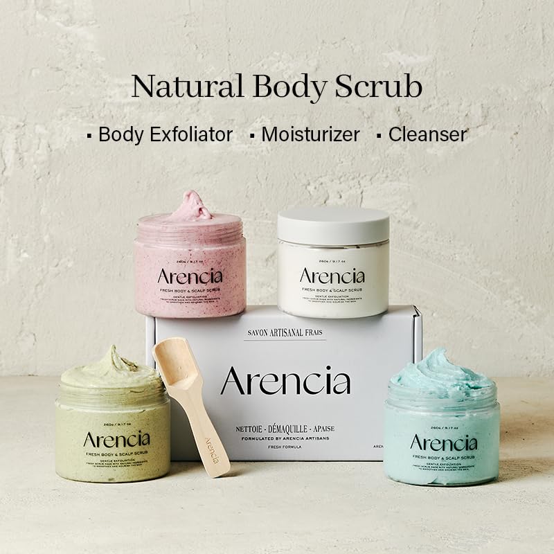 Fresh Cloud Sea Salt Body & Scalp Scrub (Pink) - Exfoliant, Bump Eraser For Silky Smooth Skin, Korean Skin Care