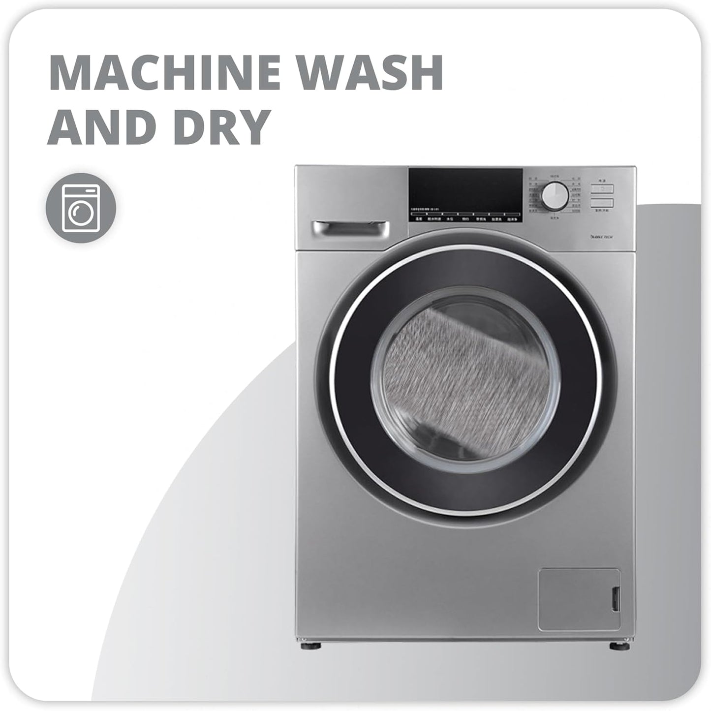 Bathroom Rugs Set 2 Pieces,Thin Bathroom Mats,Toilet Rugs,Quick Dry,Non-Slip,Machine Washable,Low Pile,Absorbent Bath Mats,Shower,Sink,Home Decor Accessories.Grey,1'5"x2'3"+1'8"x2" U Shape