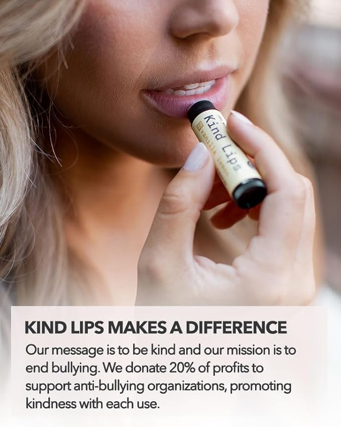 Kind Lips Lip Balm - Nourishing & Moisturizing Lip Care | for Dry Chapped Lips | Infused with Shea Butter & Beeswax | Unscented | 0.15 Ounce (Pack of 5)